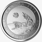 Серебряная монета Воющие Волки 3/4 унции 2016 (Howling Wolves)