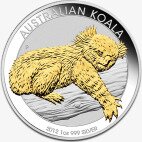 1 oz Koala Australiano | Argento | Edizione Koala Dorato | 2012