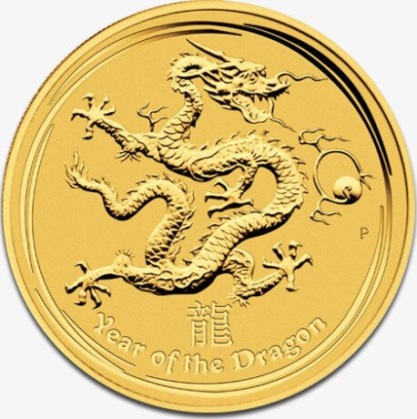 Золотая монета Лунар II Год Дракона 1 унция 2012 (Lunar II Dragon)