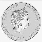 Серебряная монета Лунар II Год Козы 2 унции 2015 (Lunar II Goat)