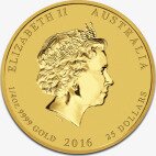 Золотая монета Лунар II Год Обезьяны 1/4 унции 2016 (Lunar II Monkey)
