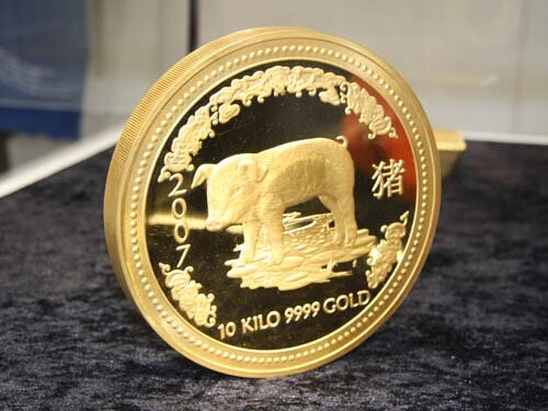 Золотая монета Лунар I Год Свиньи 10кг 2007 (Lunar I Pig)