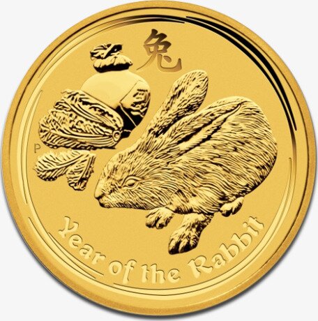 Золотая монета Лунар II Год Кролика 2 унции 2011 (Lunar II Rabbit)