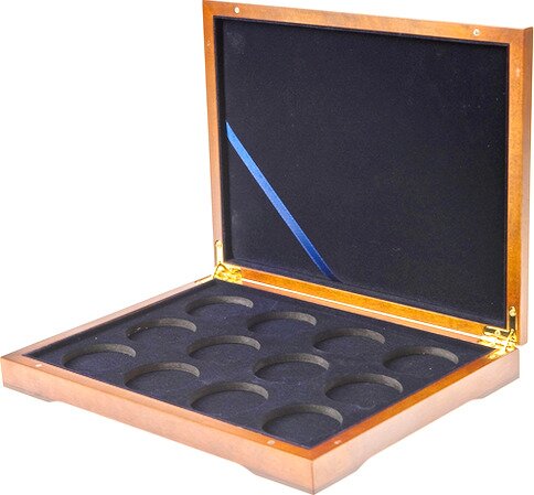 12 x 1oz Lunar II Goldmünzen Holzbox