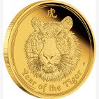 Золотая монета Лунар II Год Тигра 1 унция 2010 (Lunar II Tiger)