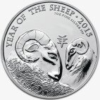 Серебряная монета Лунар 1 унция 2015 Год Овцы (Lunar UK Sheep)