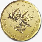 Золотая монета Канадский кленовый лист 100кг 2007 (Gold Maple Leaf)