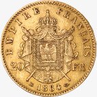 20 Franków Francja Napoleon III z koroną Złota Moneta | 1861 - 1870