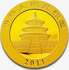 Золотая монета Китайская Панда 1 унция 2011 (China Panda)