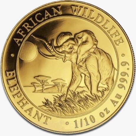 1/10 oz Somalia Elephant | Gold | 2016