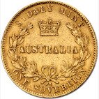 Золотая монета Австралийский Соверен Виктории 1864 (Australian Sovereign)