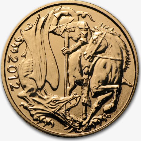 Золотая монета Соверен Елизаветы II 2012 (Sovereign)