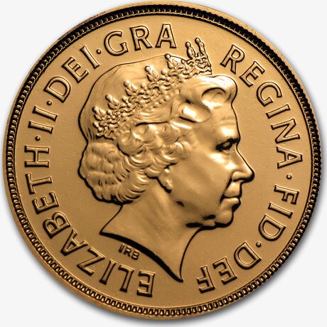 Золотая монета Соверен Елизаветы II 2012 (Sovereign)
