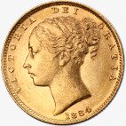 Suweren Królowa Wiktoria Rewers Tarcza Złota Moneta | 1871 - 1887