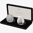 Two-Coin Set of 1 oz Tudor Beasts The Bull of Clarence Silver Coin | Proof | 2023