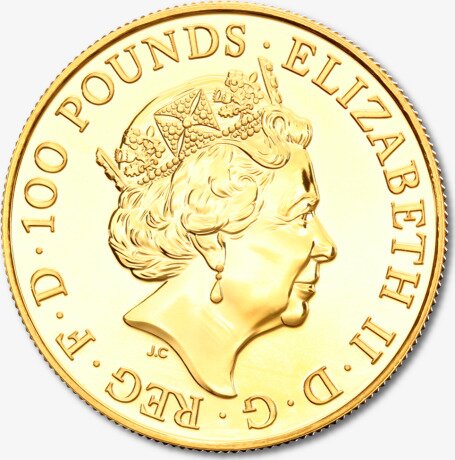 Золотая монета Лунар Великобритании Год Обезьяны 1 унция 2016 (Lunar UK Monkey)