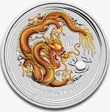 Набор серебряных монет Лунар II Год Дракона 1унция 2012 (Lunar II Dragon)