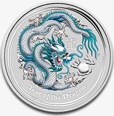 Набор серебряных монет Лунар II Год Дракона 1унция 2012 (Lunar II Dragon)